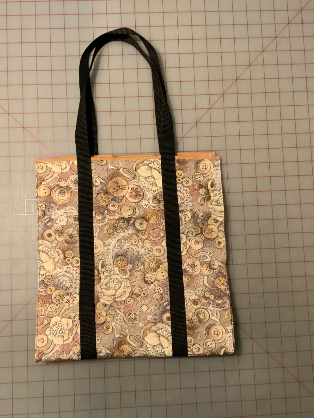 Canvas double layer grocery / carryall bag Size ~ 13.5” ht x 12.5” w x 7” d